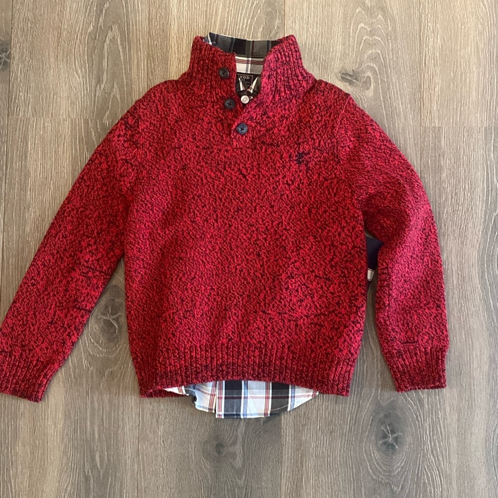 BNWT Izod button down shirt with pullover sweater set